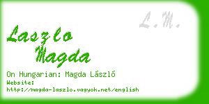 laszlo magda business card